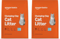 Amazon Basics Clumping Cat Litter, Unscented, Hard Clumping Formula - 14 lb Bag (Pack of 2)