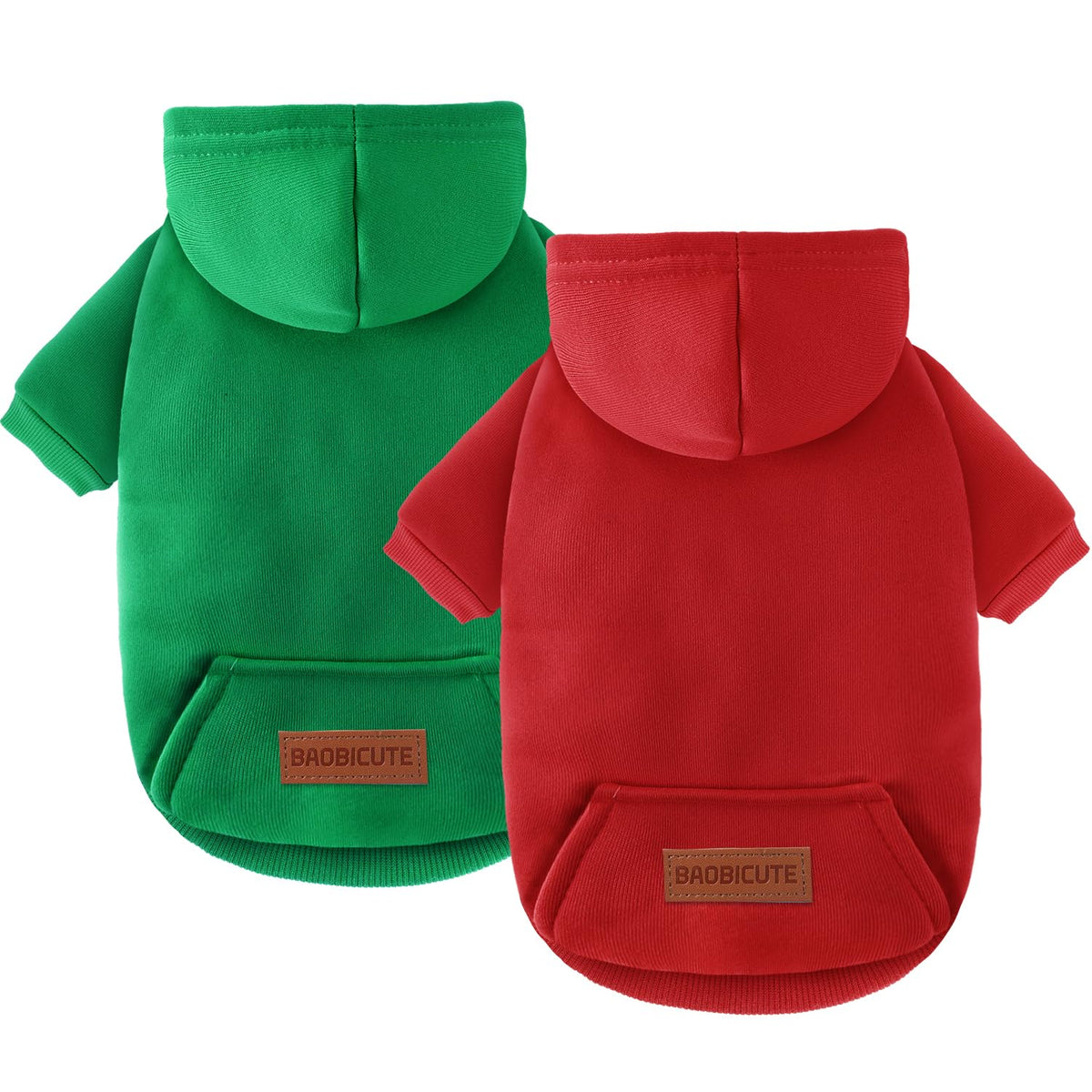 2 Pack Dog Hoodie Warm Hood Dog Sweater Cold Weather Small Dogs Sweatshirt Comfort Pet Clothes for Small Medium Dogs with Pockets Cats Chihuahua Clothes for Male Female Girl Boy Sporty Daily Wear