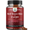 Red Yeast Rice with CoQ10 Supplement - Healthy Heart Support - 120 Ct | Red Yeast Rice 1200 mg - Advanced Complex for Energy & Antioxidant Support - GMP - Third Party Tested – 60 Servings