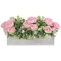 Dahey Artificial Flowers in Wood Box, Fall Centerpieces for Table Decor