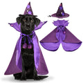 Halloween Dog Costume Dog Witch Cape Witch Hat Set Pet Wizard Cloak Vampire Devil Outfit Puppy Cat Halloween Cloak Devil Clothes Outfit Apparel Cosplay for Small Medium Large Dogs 2Pcs XL