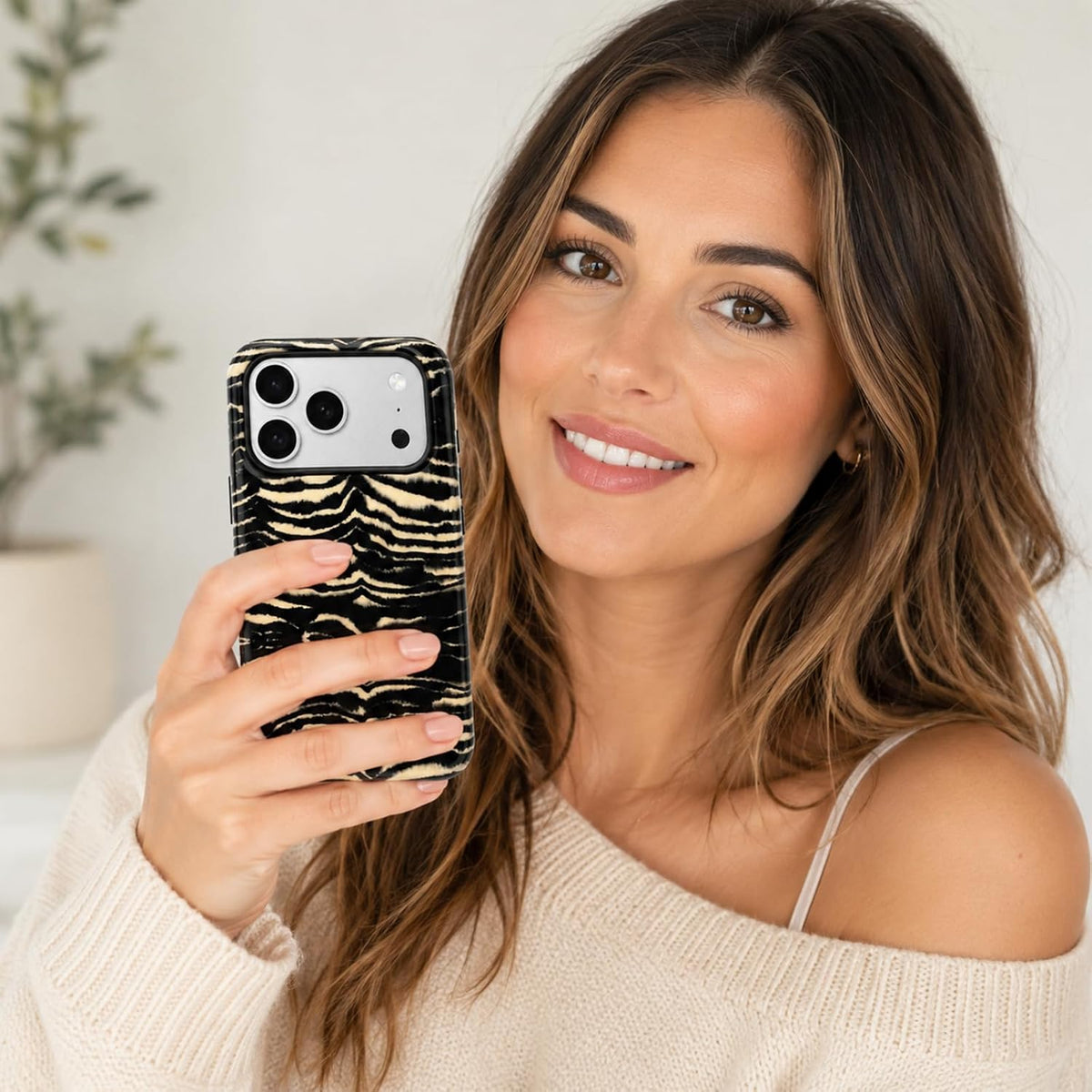 Compatible with iPhone 18 Pro Case,Animal Stylish Zebra Tiger Print Pattern Retro Phone Case Shockproof Double-Layer Drop-Resistant Protection,Zebra, for iPhone 18 Pro