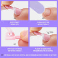 Kiss Core, Press On Nails, Nail glue included, 'Two of a Kind', White, Short Size, Squoval Shape, Includes 26 Toenails, 2g Glue, 1 Manicure Stick, 1 Mini File