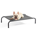 Bedsure Outdoor Elevated Cooling Dog Bed Large Sized Dog, 49in Grey | Portable raised camping pet cot hammock,Breathable Teslin mesh,Weather resistant,For large pets up to 85 lbs,Easy to assemble