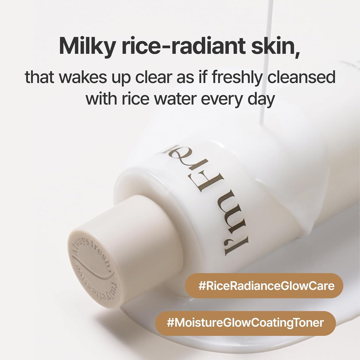 I'm From Rice Toner, Korea Glow Milky Rice Toner, niacinamide, Glass&Dewy, Hydration, Calming, All Skin Types, Korean Skin Care 5.07fl.oz