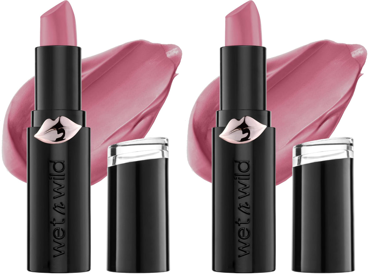 wet n wild Mega Last Matte Lip Color, Semi Matte Hyaluronic Acid Infused, Long Lasting Full Coverage for a Nourishing Pout, Cruelty-Free & Vegan - Skin-ny Dipping