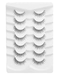 Natural Lashes That Look Like Extensions Strip Lashes Natural Look Thin Band Wispy Eyelashes 13mm Cat Eye False Eyelashes Foxy Eye Lashes 12 mm 7 Pairs S10