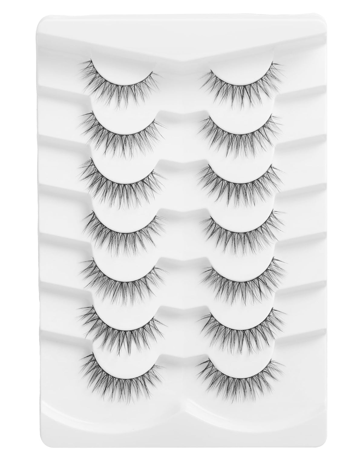 Natural Lashes That Look Like Extensions Strip Lashes Natural Look Thin Band Wispy Eyelashes 13mm Cat Eye False Eyelashes Foxy Eye Lashes 12 mm 7 Pairs S10