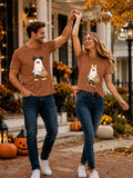 Halloween Shirts Cute Halloween Ghost Outfits Funny Pumpkin Graphic Tee Top