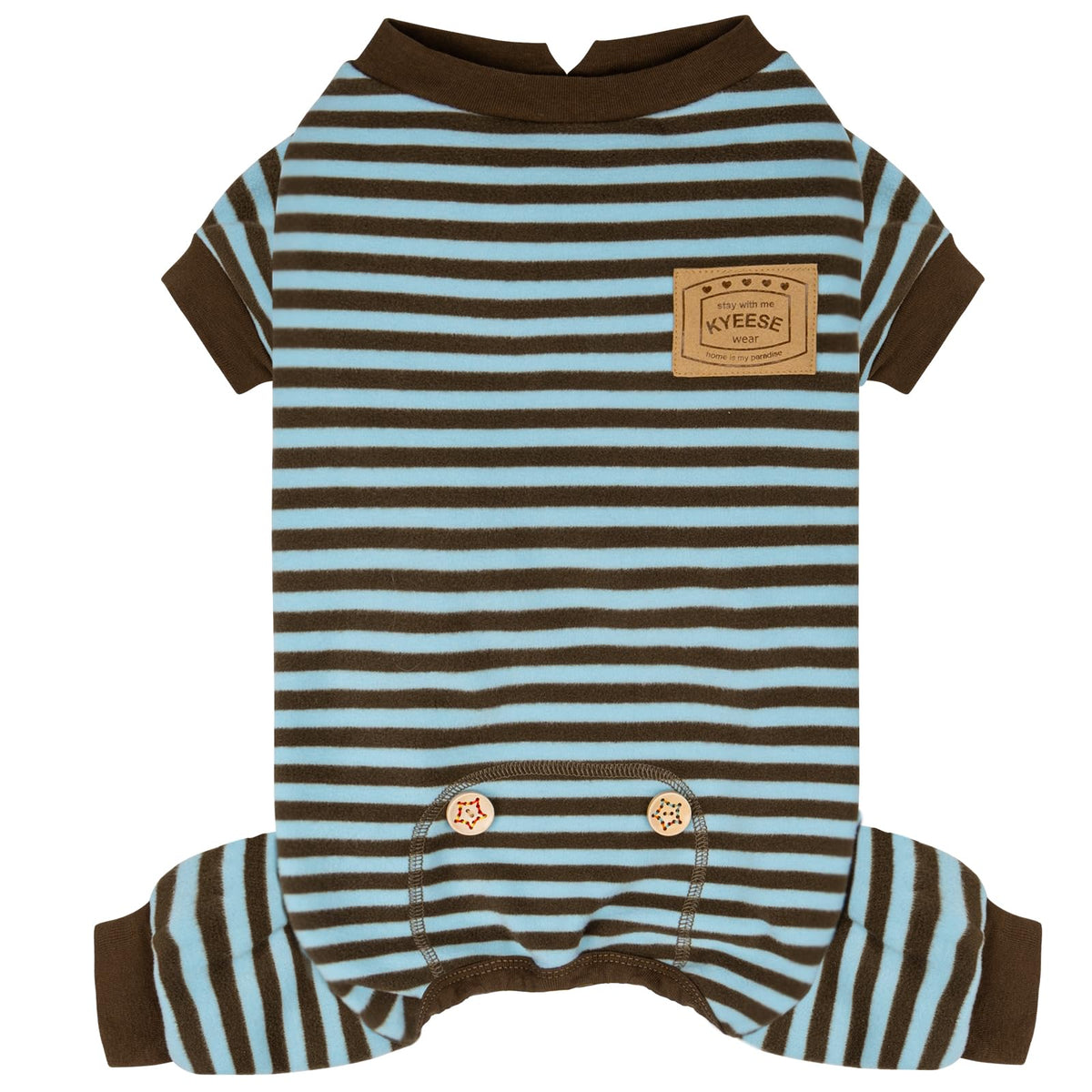 KYEESE Striped Dog Pajamas for Medium Large Dog Stretchy Onesie Daily Wear