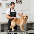 Gliitatu Dog Grooming Apron Smock Waterproof Apron for Dog Groomer Hair Resistant Barber Apron for Salon (1 Pack)