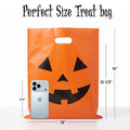 Choice Marts 100 Halloween Candy Bags Bulk 12x15 Treat Bags with Handles