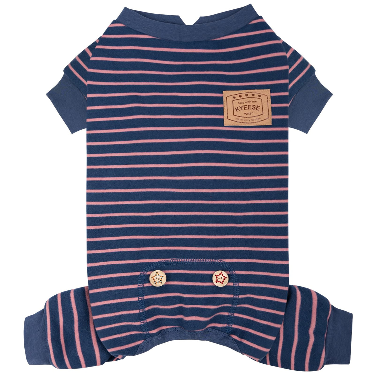 KYEESE Striped Dog Pajamas for Medium Large Dog Stretchy Onesie Daily Wear