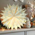 Paper Snowflake Lanterns with Lights, 5 Pack Christmas Hanging Decorations