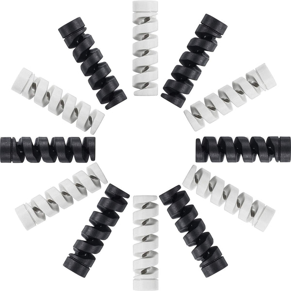 Jetec 12 Pcs Charging Cable Protector Silicone Spiral Charger Cable Saver