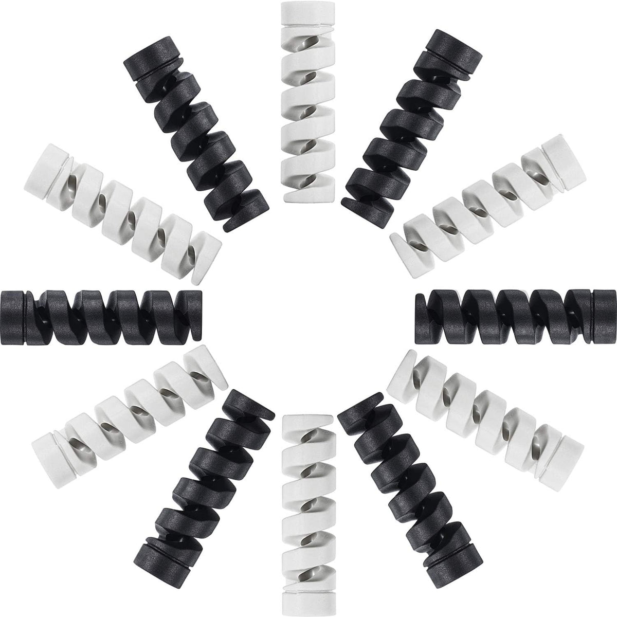 Jetec 12 Pcs Charging Cable Protector Silicone Spiral Charger Cable Saver