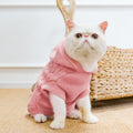 PUPTECK Winter Dog Cat Sweater Coat - Soft Cold Weather Clothes Knitwear for Kitties & Small Dogs Indoor Outdoor Walking Warm, Knitted Classic for Doggies Kitties Girls Boys, Pink M