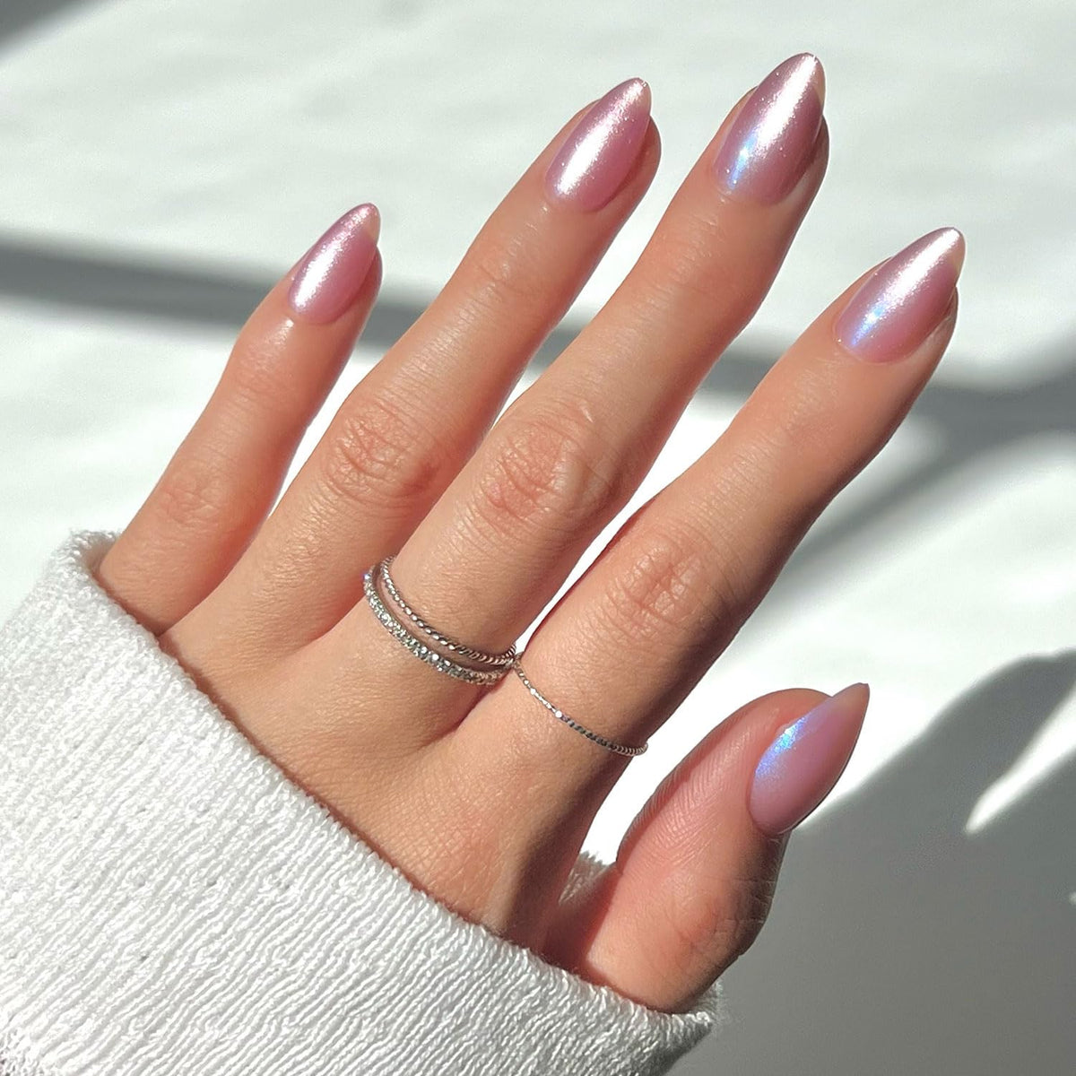 Glamnetic Press On Nails - Short Round, Glossy Fake Nails 30 Pc Full Kit | Neutral press on nails, 12 sizes. Everyday glue-on set. Waterproof, chip-resistant, up to 2 weeks wear