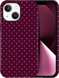 Polka Dot Pattern Phone Case for iPhone 13/14 6.1", Wine
