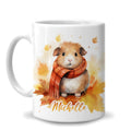 Hyturtle Fall Cat Maple Leaves Coffee Mug with Spoon Gifts on Birthday