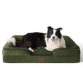 Bedsure Orthopedic Dog Bed Medium Size Dogs - Washable Small Medium Dog Cat Bed Waterproof, Comfort Cats Couch Sofa with Washable Removable Cover, Pets Bed with Nonskid Bottom, Grey, 28"