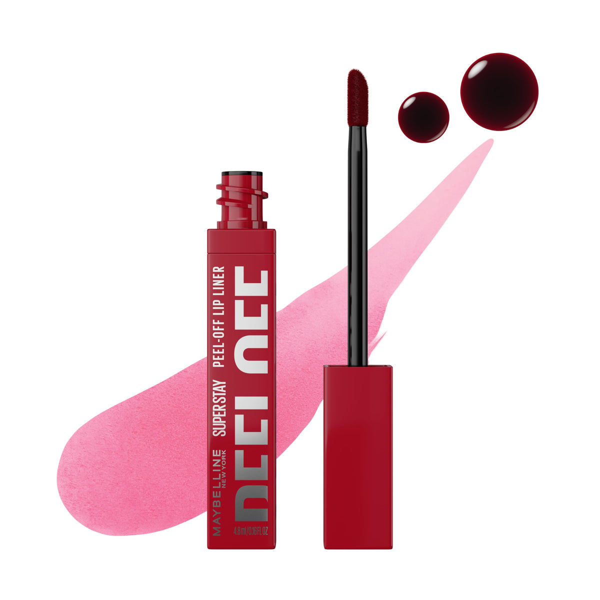MAYBELLINE Super Stay Peel Off Lip Liner Lip Stain, Up to 24H Tattoo-Like Wear, Transfer-Proof Matte Finish, Hydrating Formula With Vitamin E, Dawn (Pink)
