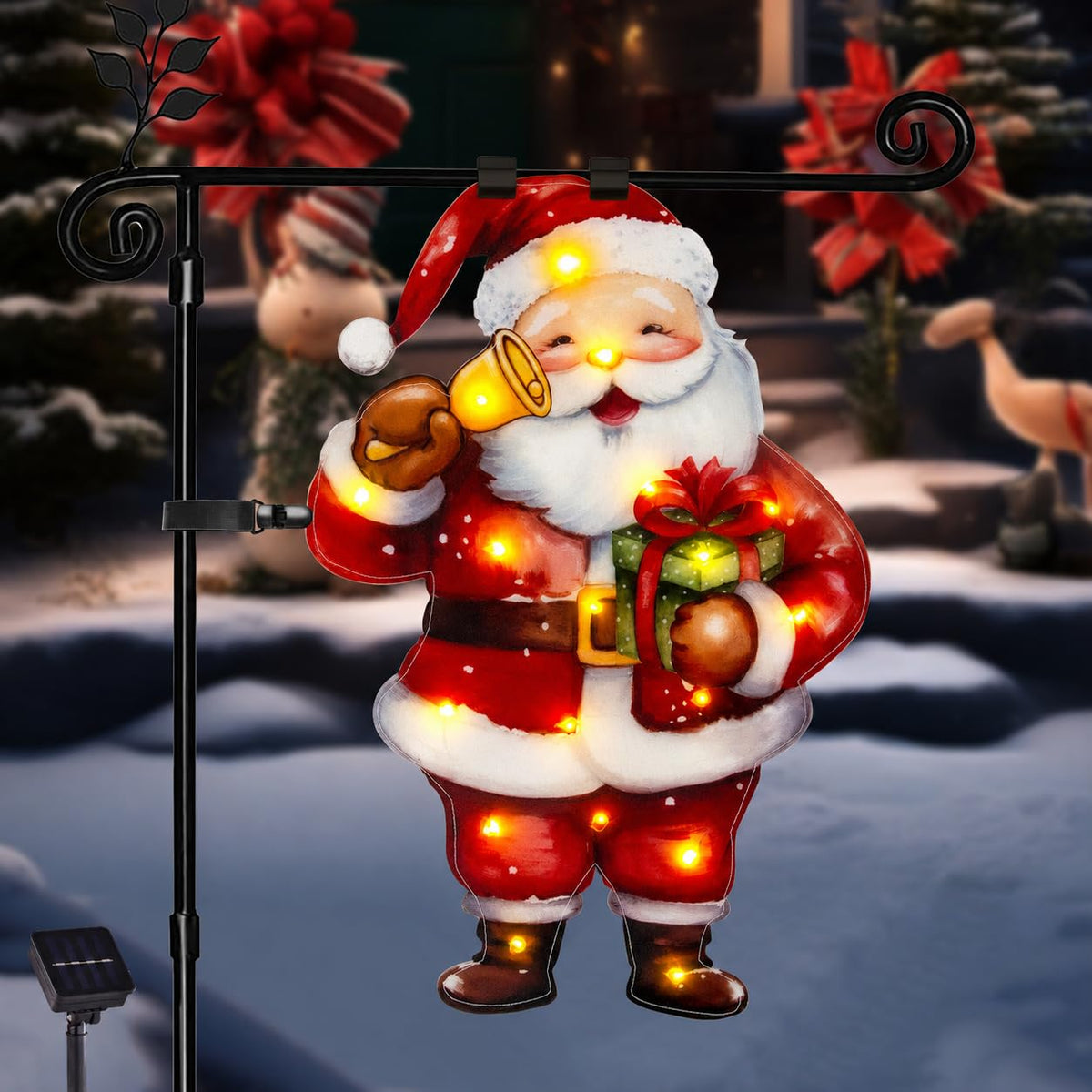 12x18 Lighted Christmas Snowman Garden Flag,  Outdoor Decor