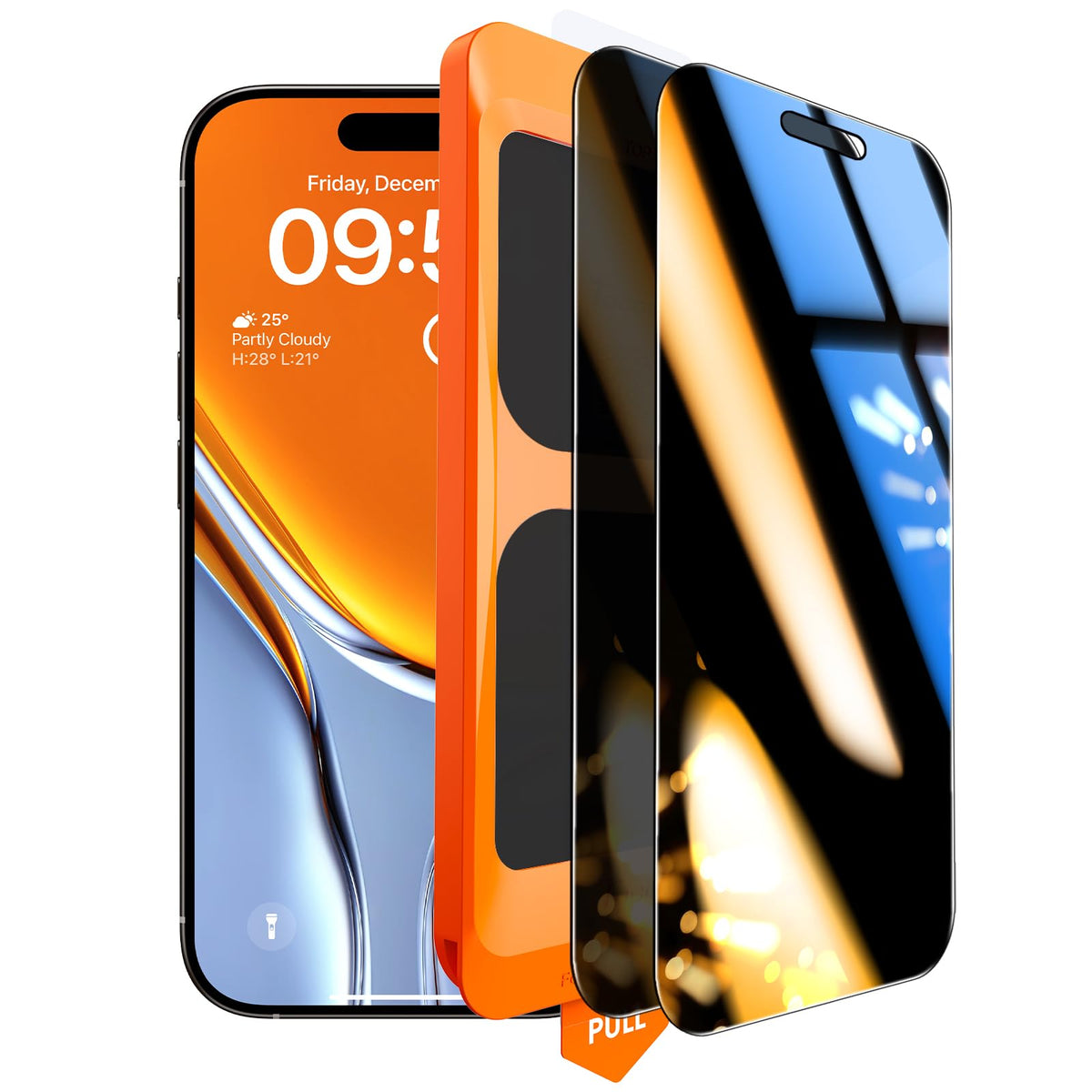 TOCOL for iPhone 15 Pro Screen Protector, Easy Installation