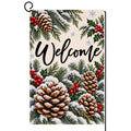 Fall Pumpkin Leaves Garden Flag 12x18 Vertical Double Sided Welcome Autumn Thanksgiving Holiday Outside Decorations Burlap Yard Flag BW823