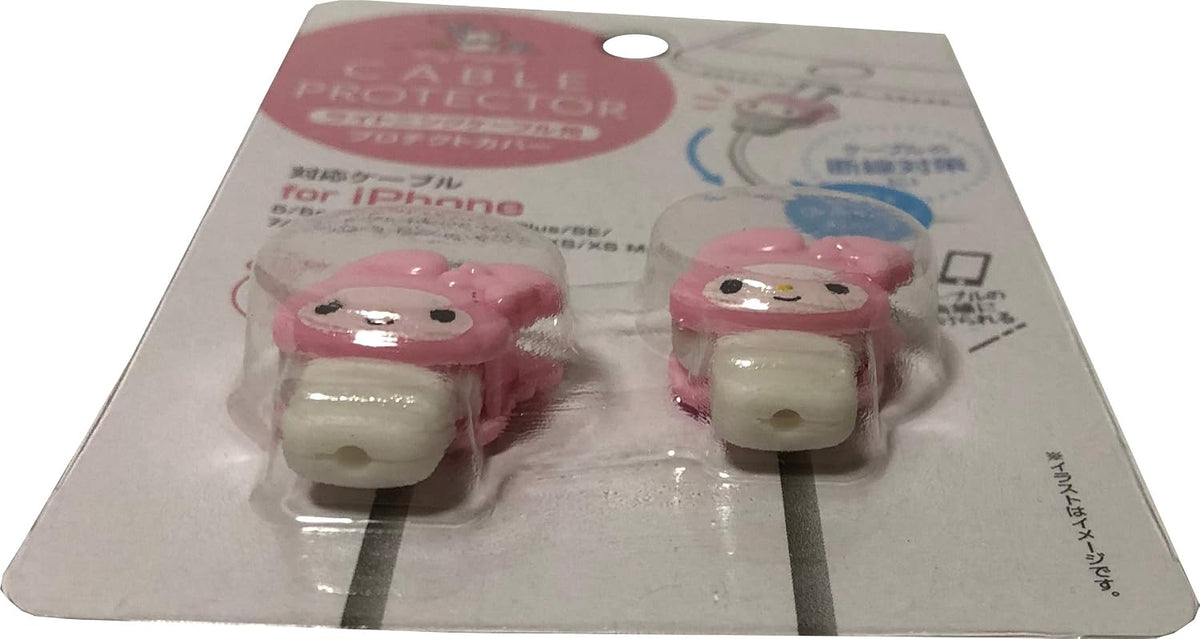 Sanrio My Melody Cable Protector Cell Phones Accessories 2pcs Set for iPhone (Lightning Cable)