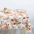 Fall Thanksgiving Tablecloth Waterproof Pumpkin Table Cloths for Autumn Harvest Indoor Outdoor Dining Room Decor-60 * 84" Oval