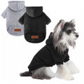 2 Pack Dog Hoodie Warm Hood Dog Sweater Cold Weather Small Dogs Sweatshirt Comfort Pet Clothes for Small Medium Dogs with Pockets Cats Chihuahua Clothes for Male Female Girl Boy Sporty Daily Wear