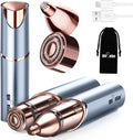 gurelax Facial Hair Removal for Women, Painless Face Shaver with 2 Heads