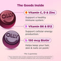 OLLY Women's Multivitamin Gummy, Women's Overall Wellness,* Vitamins A, C, D, E, Biotin, Folic Acid, Adult Chewable Supplement, Berry Flavored, 65 Day Supply - 130 Count
