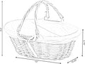 Vintiquewise Natural Wicker Picnic Basket with a Handle for Home and Garden