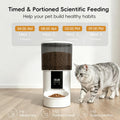 Automatic Cat Feeder, 4L/17 Cups Timed Dispenser for Cats & Dogs | Programmable 1-6 Meals & 1-12 Portions Daily, Anti-Jam Design, Dual Power Supply & Lock-Fresh Technology