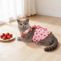 Cat Dress Dog Costumes Dresses + 2Pcs Adjustable Collars(7.5"-12.5"), XS