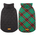 Kuoser Waterproof Dog Coat, Warm Reversible Dog Jacket with Leash Hole