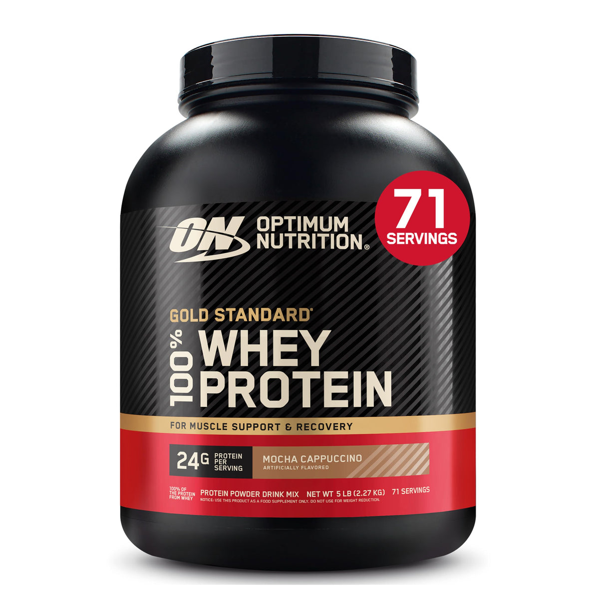Optimum Nutrition Gold Standard 100% Whey Protein Powder, Cookies & Cream, 2 Pound (Packaging May Vary)