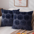 DFXSZ Fall Pillow Covers 18x18 2Pcs Rust Pumpkin Fall Decorations for Home | Fall decor Set of 2 Throw Pillow Cases Soft Plush Faux Fur Wool Couch Cushion for Chair Sofa Bedroom Living Room Home Decor