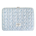 Puffy Laptop Sleeve 13 Inch Cute Quilted Laptop Protective Case Padded Floral Computer Sleeve for MacBook (A-Blue, 13 Inch)