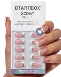 BTArtbox Press On Nails, Liquid Radiance, Medium Almond, Cat Eye, 32Ct | Lamp-Curable 4-Week Wear, Salon-Quality Natural Nails, 10-Minute Easy Daily Application, 16 Sizes, All-in-One Complete Kit
