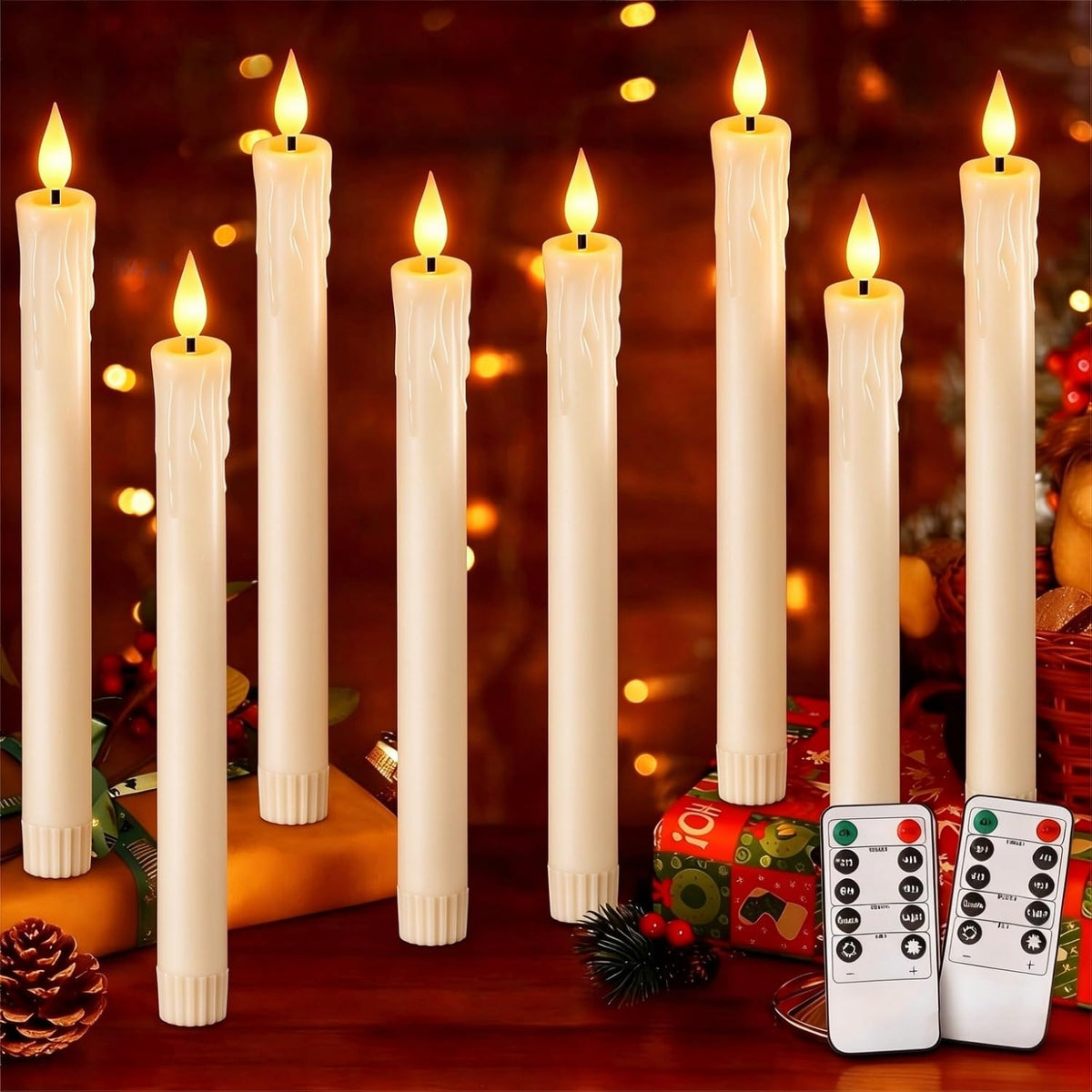 OCATO Upgraded 20Pcs Floating Candles with Wand for Halloween Decorations