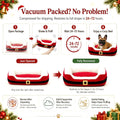 Jetec 26" Christmas Dog Bed, Santa Belt Small Pet Bed for Dogs Cats