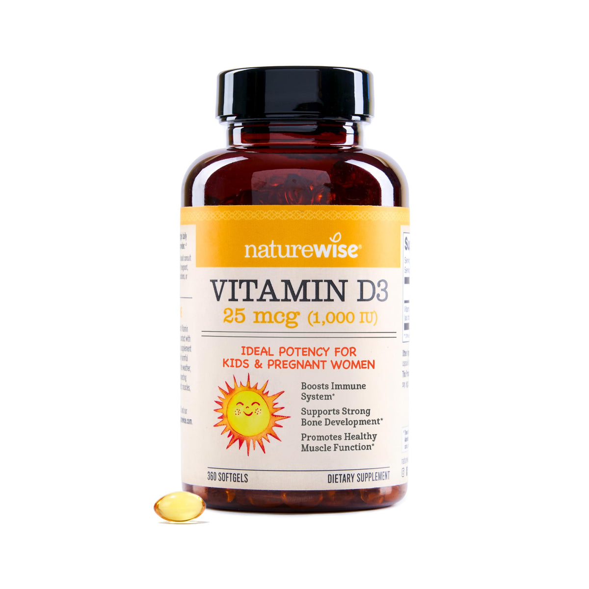NatureWise Vitamin D3 2000iu (50 mcg) 1-Year Supply for Immune Support, Healthy Muscle Function, and Bone Health - Non-GMO, Gluten Free in Organic Extra Virgin Olive Oil, (Mini Softgel), 360 Count