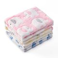 1 Pack 3 Blankets Super Soft Fluffy Premium Fleece Pet Blanket Flannel Paw Printed Throw for Dog Puppy Cat (Small 23x16'', Brown, Pink, White)