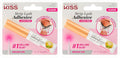 KISS Lash Adhesive, Lash-Glue, 24hr Strip Eyelash Adhesive, Clear, Includes Lash-Adhesive, Long Lasting Wear, Can Be Used with Strip Lashes and Lash Clusters (Pack of 2)