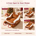 Christmas Dog Bed, Plush Santa Sleigh Sofa for Cats