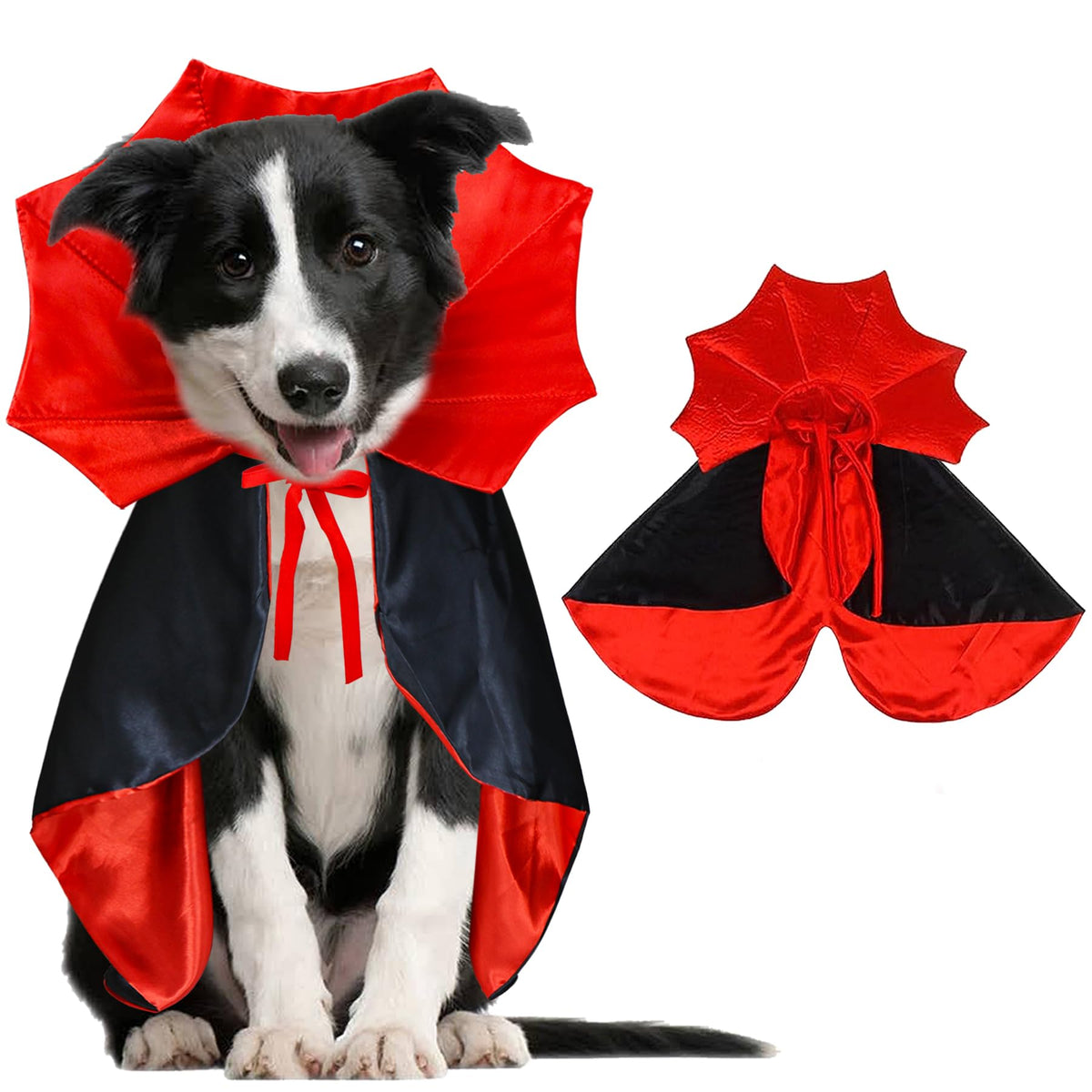 GOYOSWA Dog Halloween Costumes, Dog Vampire Devil Cloak Cape Costume Halloween Costumes for Small Medium Large Dogs Pets (Large)