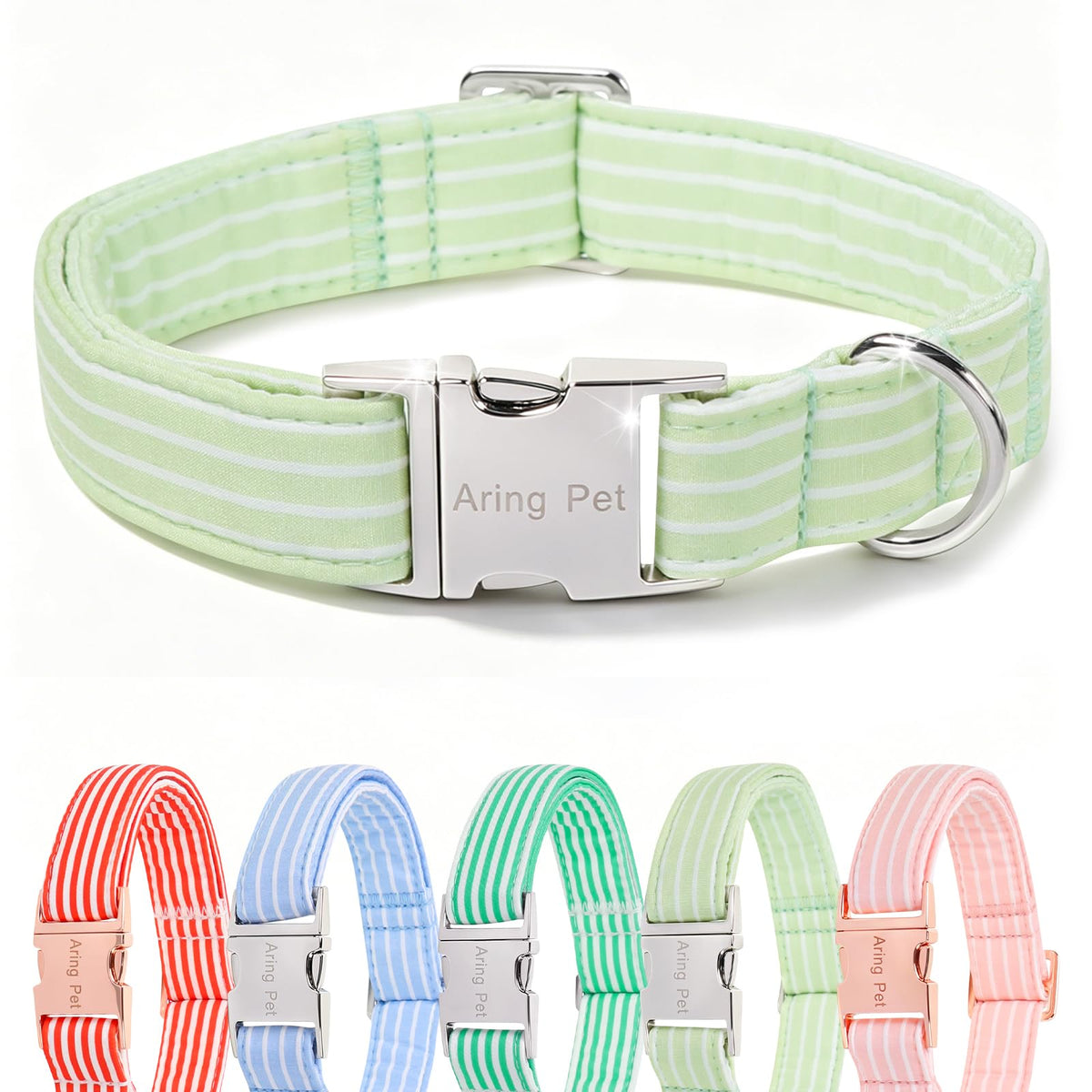 ARING PET Fall Dog Collar-Cotton Maple Leaves Dog Collar for Small Dogs, Adjustable Lightweight Dog Collars with Quick Release Buckle for Small Medium Large Dogs